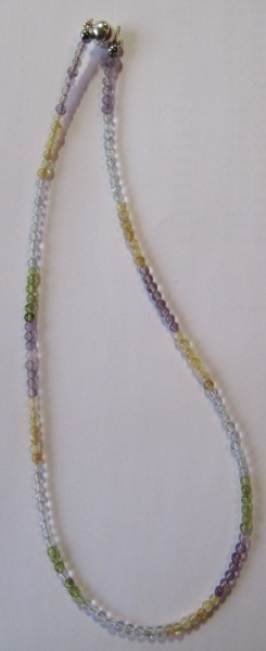 Amethyst, Zitrin, Peridot , Aquamarin Kette