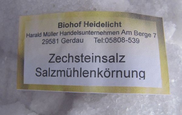 Zechsteinsalz für Salzmühlen 1 kg
