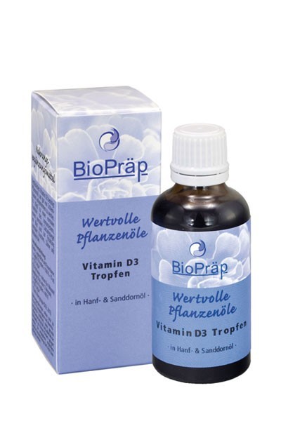 Vitamin D3 Tropfen 50 ml in Hanf-& Sanddornöl