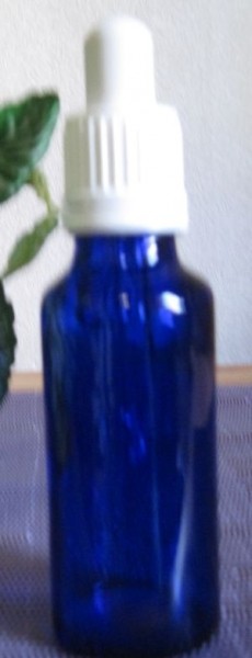 Blauglasflasche mit Pipette 30 ml