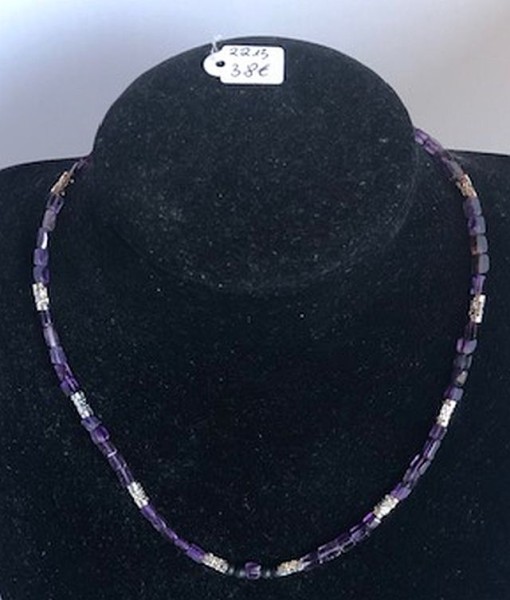 Kette Amethyst Viereck