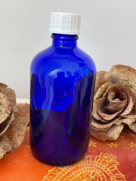 Blauglasflasche mit Tropfverschluss 100 ml