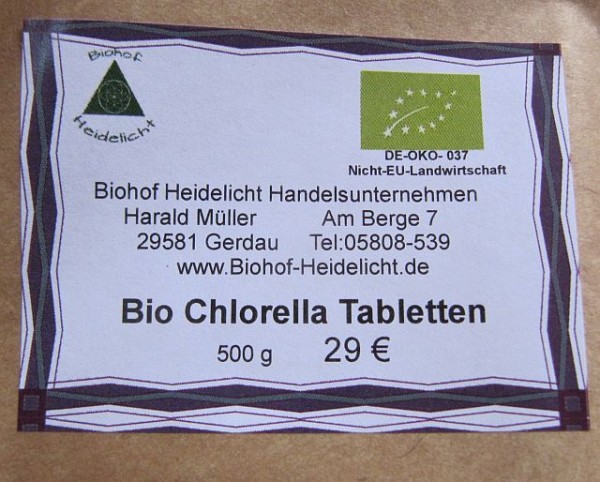 Chlorella Tabletten 500g Beutel, biologisch