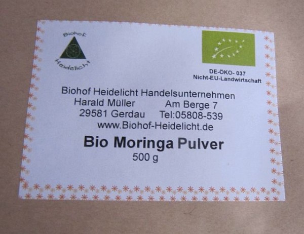 Bio Moringa Oleifera 500 g Blattpulver