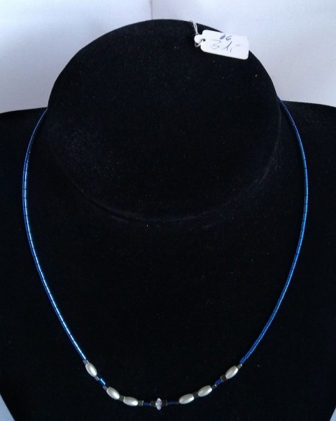 Kette Hämatit blau