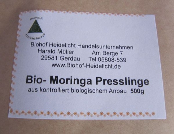 Bio Moringa Presslinge 500g