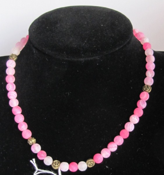 Achat pink gebürstet