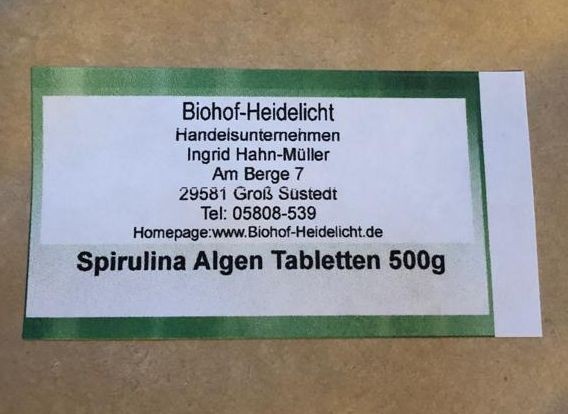 Spirulina Algen Tabletten 500g Beutel